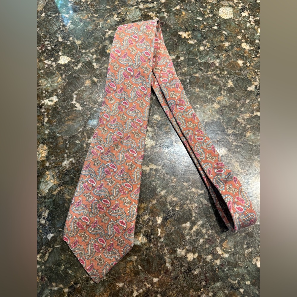 Christian Dior‎ 100% Silk Tie Necktie Paisley Classic Vintage